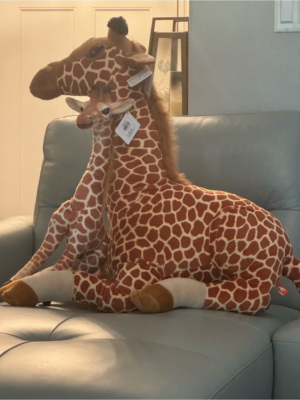 Plush Giraffe Family Decorative Accent - Brown Giraffe Plush